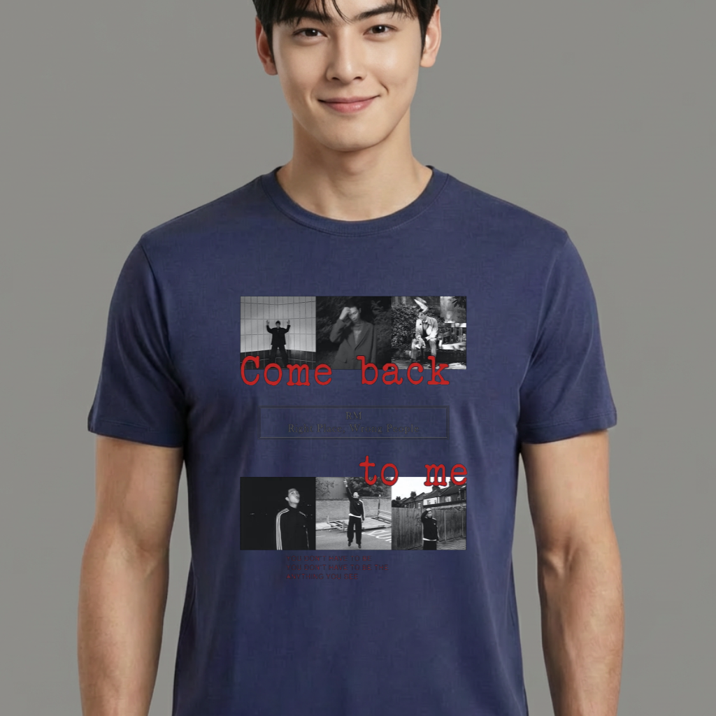 Camiseta camiseta-basica-bts-rm-collab-music - Azul