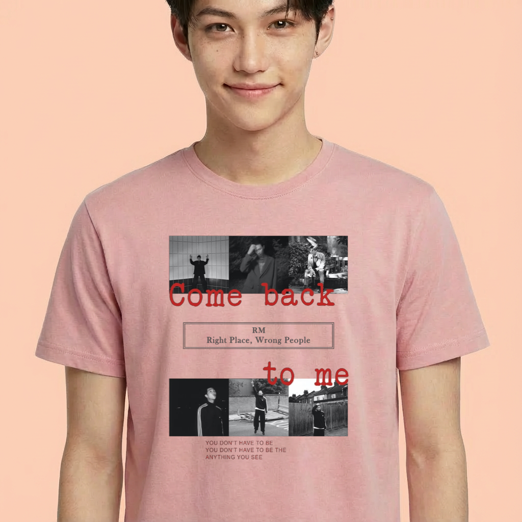 Camiseta camiseta-basica-bts-rm-collab-music - Rosa