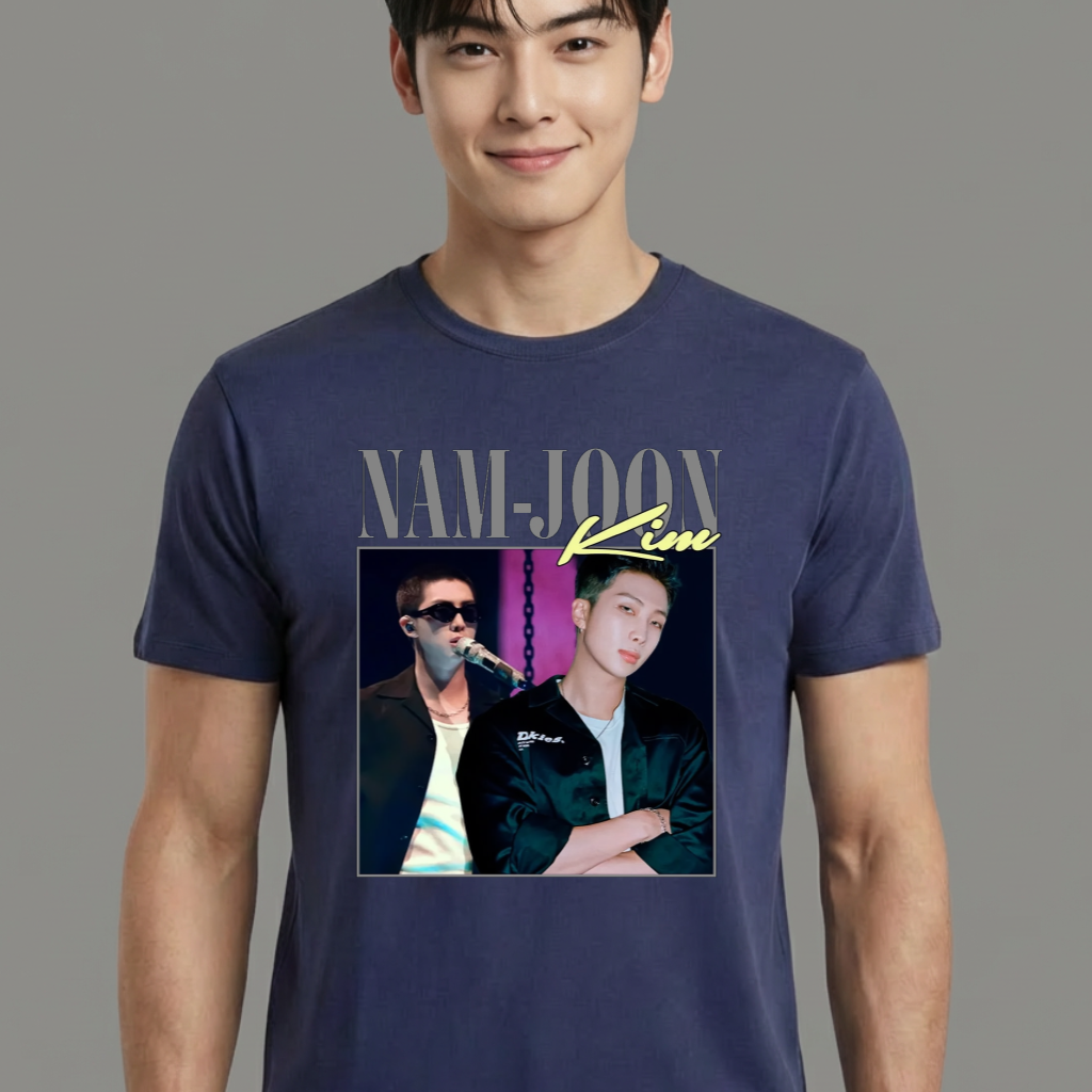 Camiseta camiseta-basica-bts-rm-digital - Azul