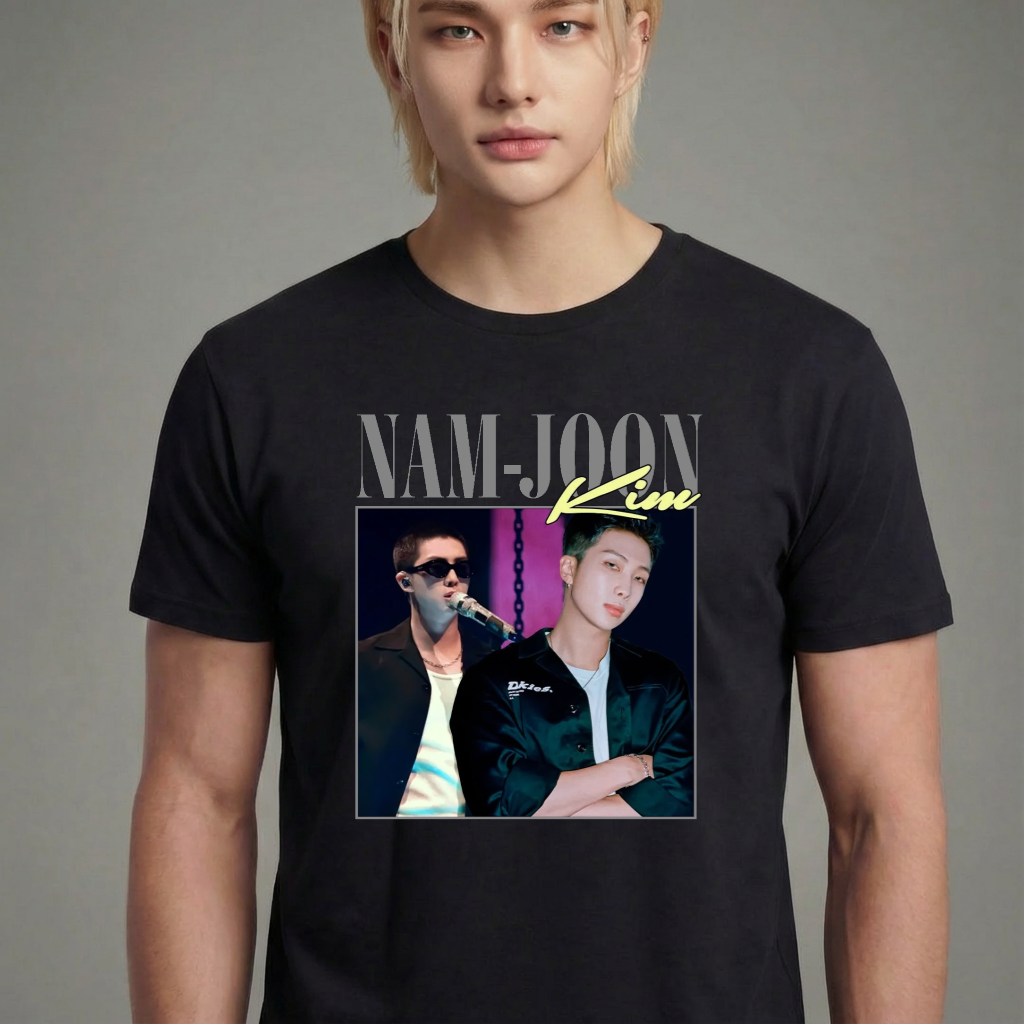 Camiseta camiseta-basica-bts-rm-digital - Preta