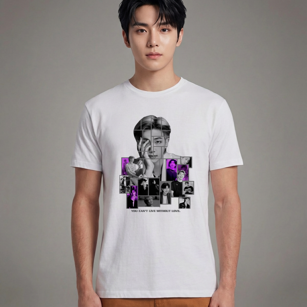 Camiseta Básica BTS RM Y.C.L.W.L - Branca