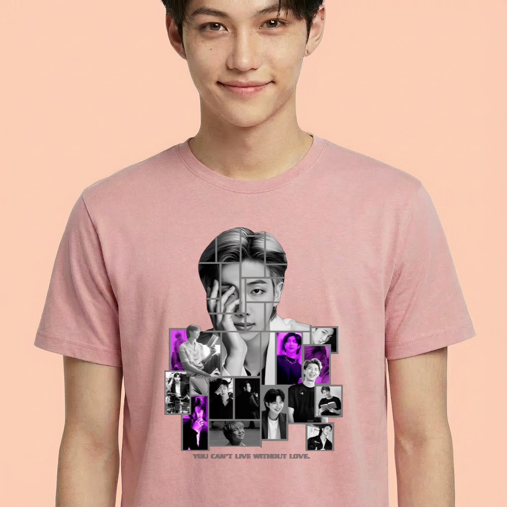Camiseta camiseta-basica-bts-rm-y-c-l-w-l - Rosa