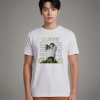 Camiseta BTS Seven Days A Week Letter branca