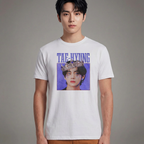 Camiseta BTS Tae-Hyung Graphic Vintage branca