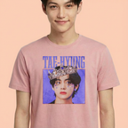 Camiseta BTS Tae-Hyung Graphic Vintage rosa