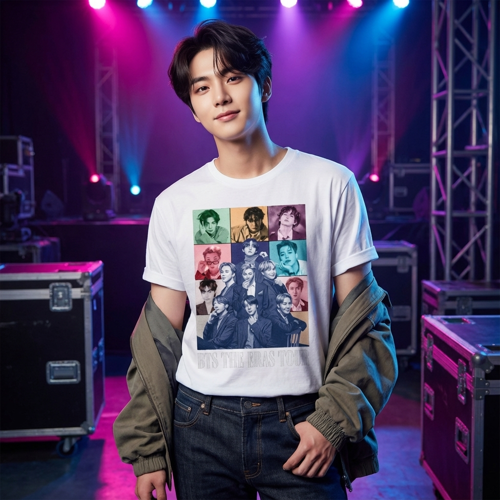 Camiseta Básica BTS The Eras Tour - Branca