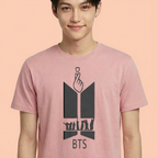 Camiseta BTS The Logo rosa