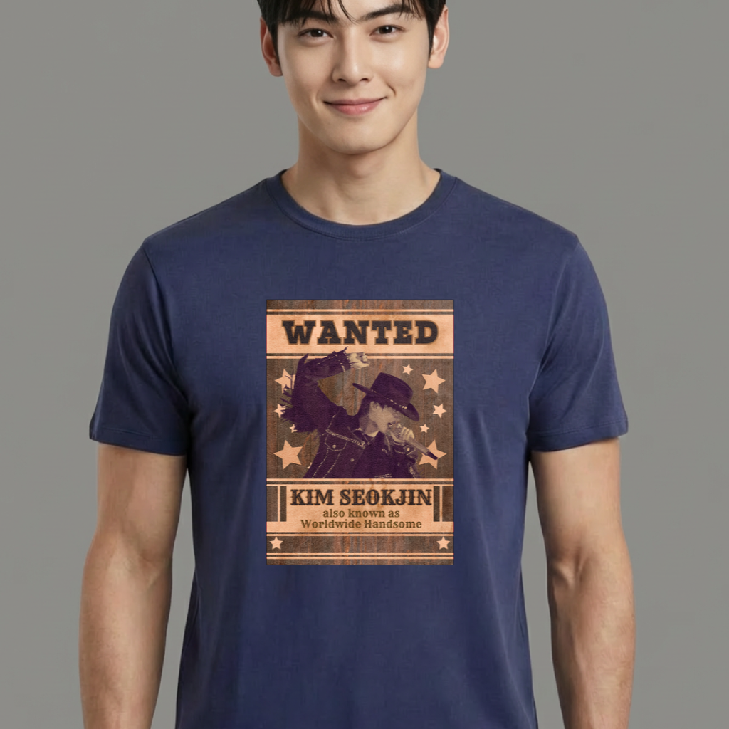 Camiseta camiseta-basica-bts-wanted - Azul
