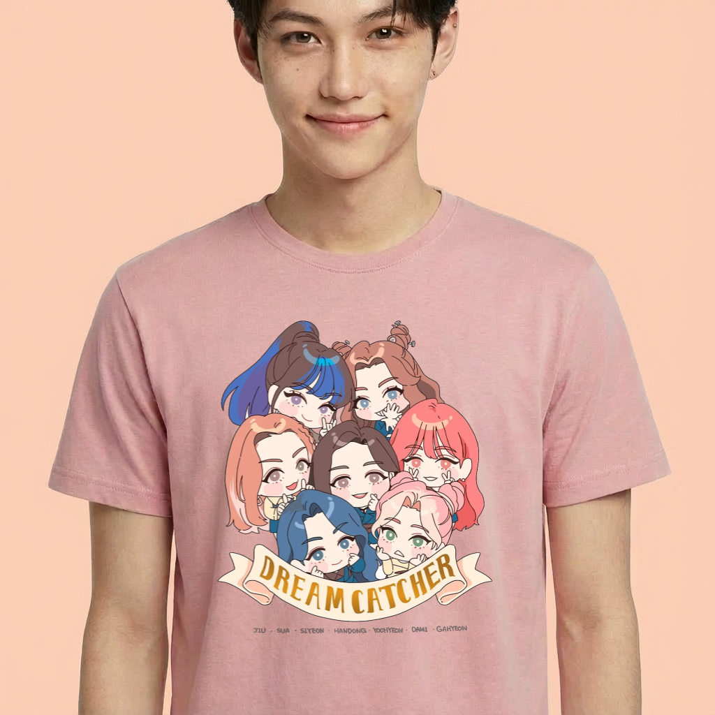 Camiseta Dreamcatcher Chibi Style rosa