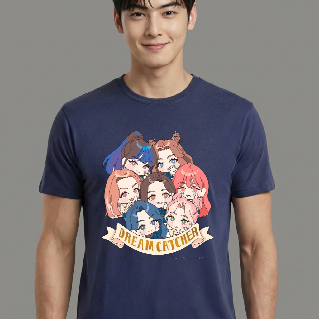Camiseta camiseta-basica-dreamcatcher-chibi-style - Azul
