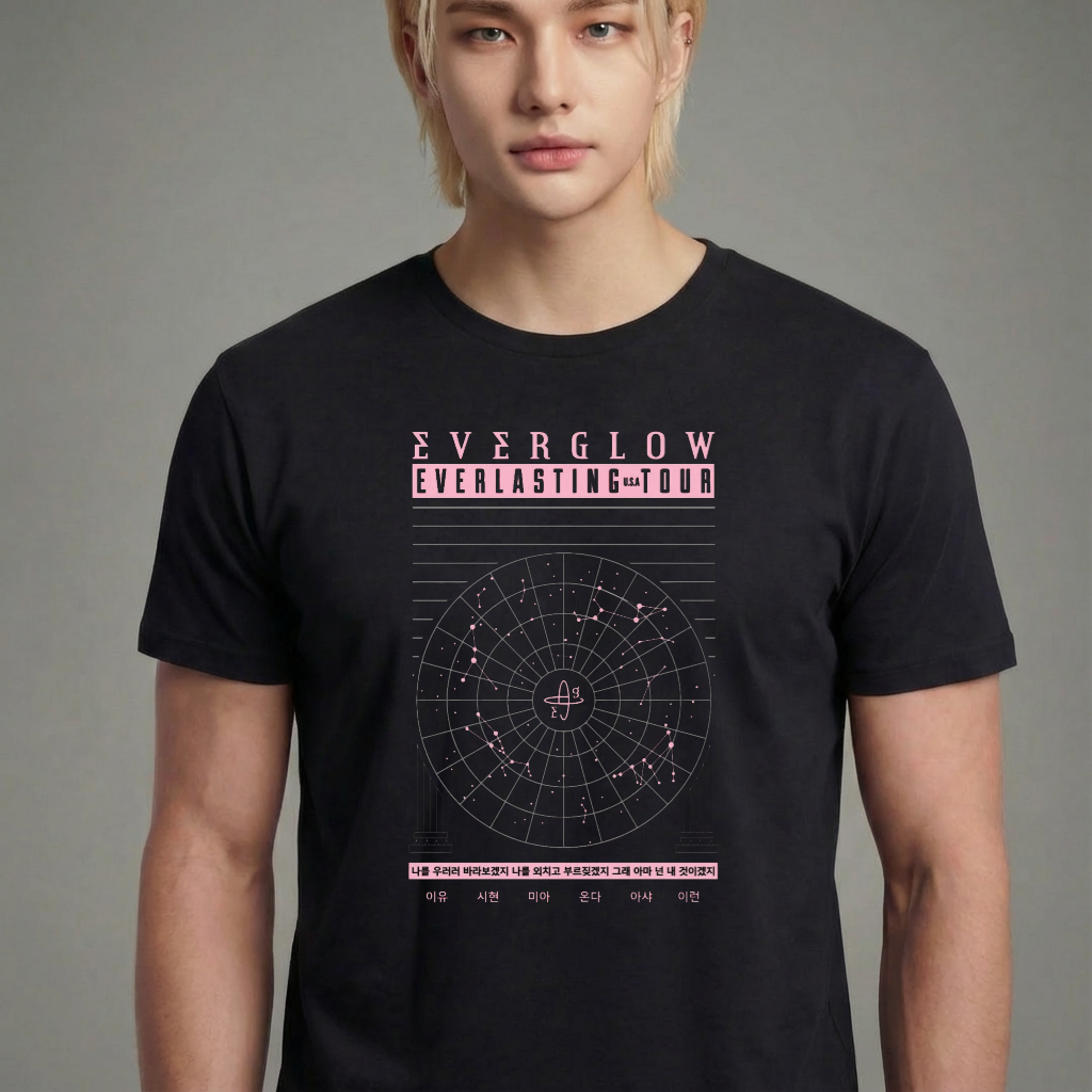 Camiseta camiseta-basica-everglow-everlasting-tour - Preta
