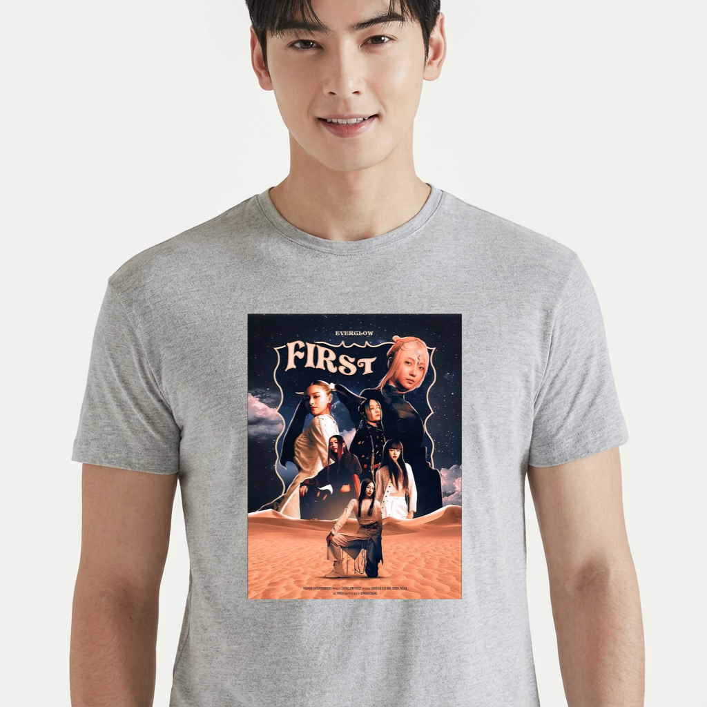 Camiseta camiseta-basica-everglow-first-photo - Cinza