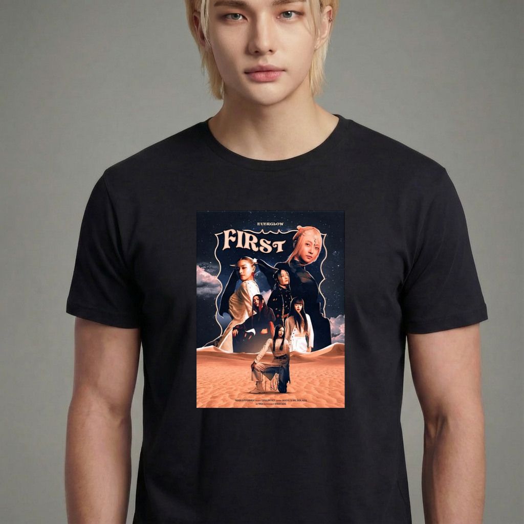 Camiseta camiseta-basica-everglow-first-photo - Preta