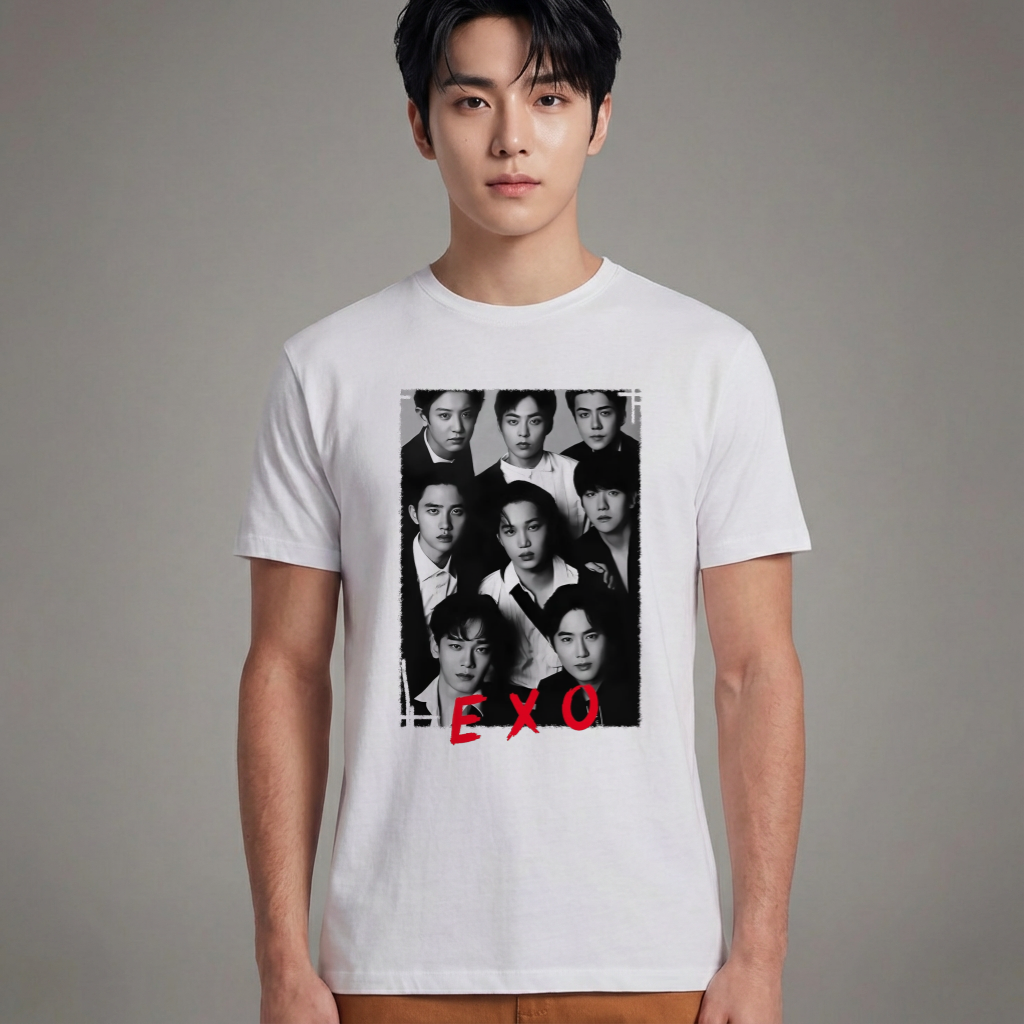 Camiseta EXO Group branca