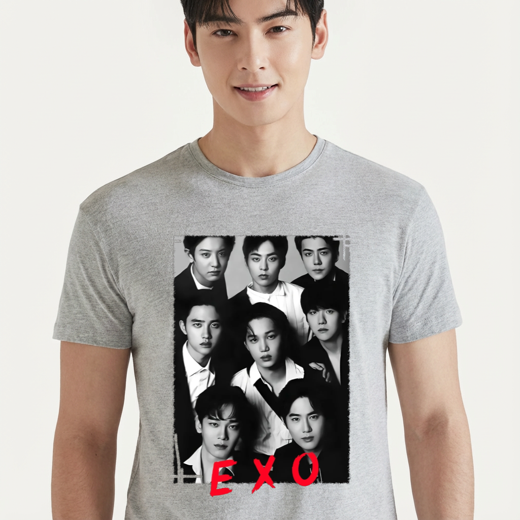 Camiseta EXO Group cinza