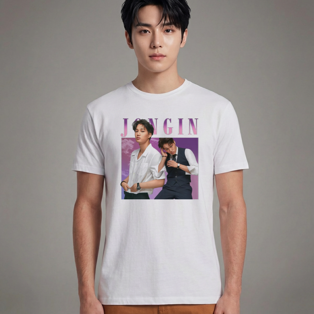 Camiseta Básica Exo Jongin - Branca