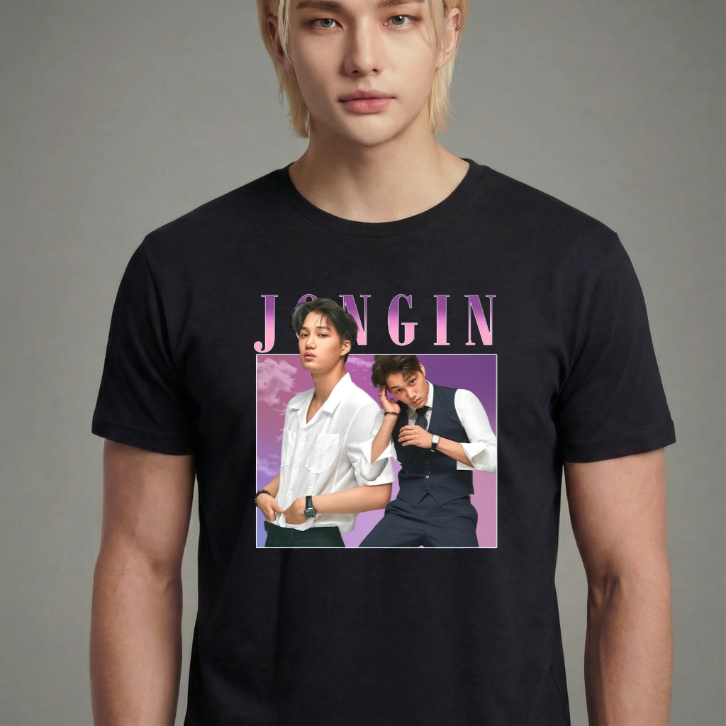 Camiseta camiseta-basica-exo-jongin - Preta