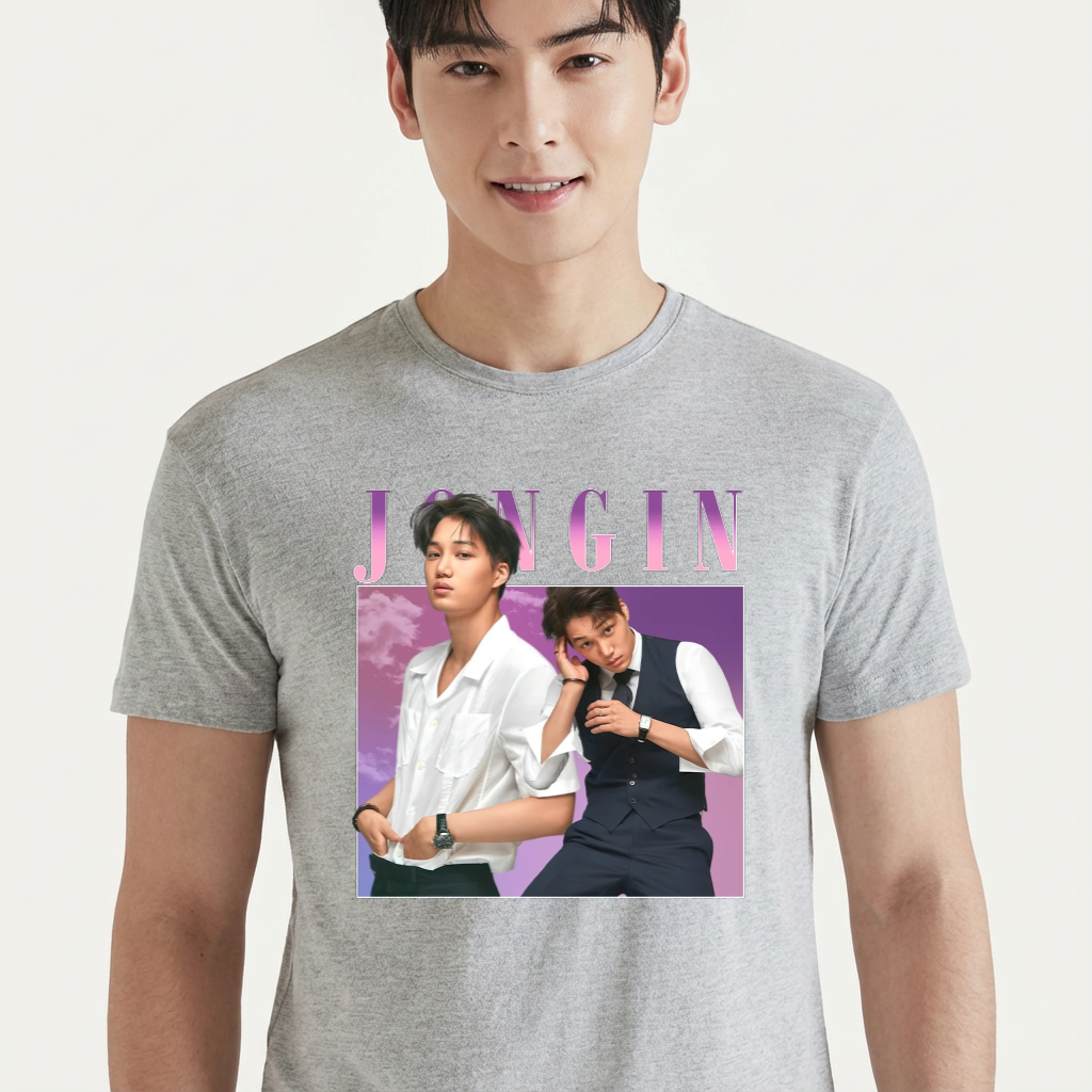 Camiseta EXO Jongin cinza