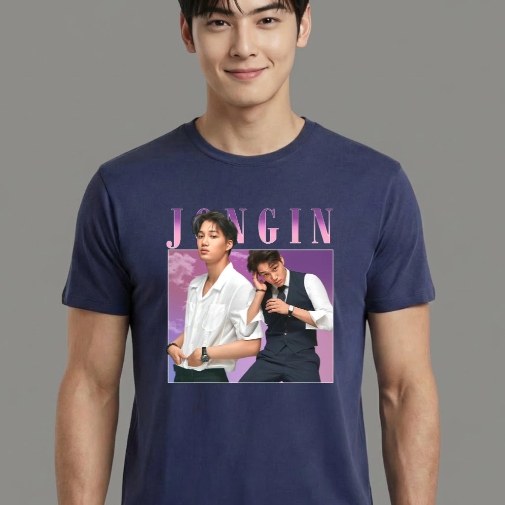 Camiseta camiseta-basica-exo-jongin - Azul
