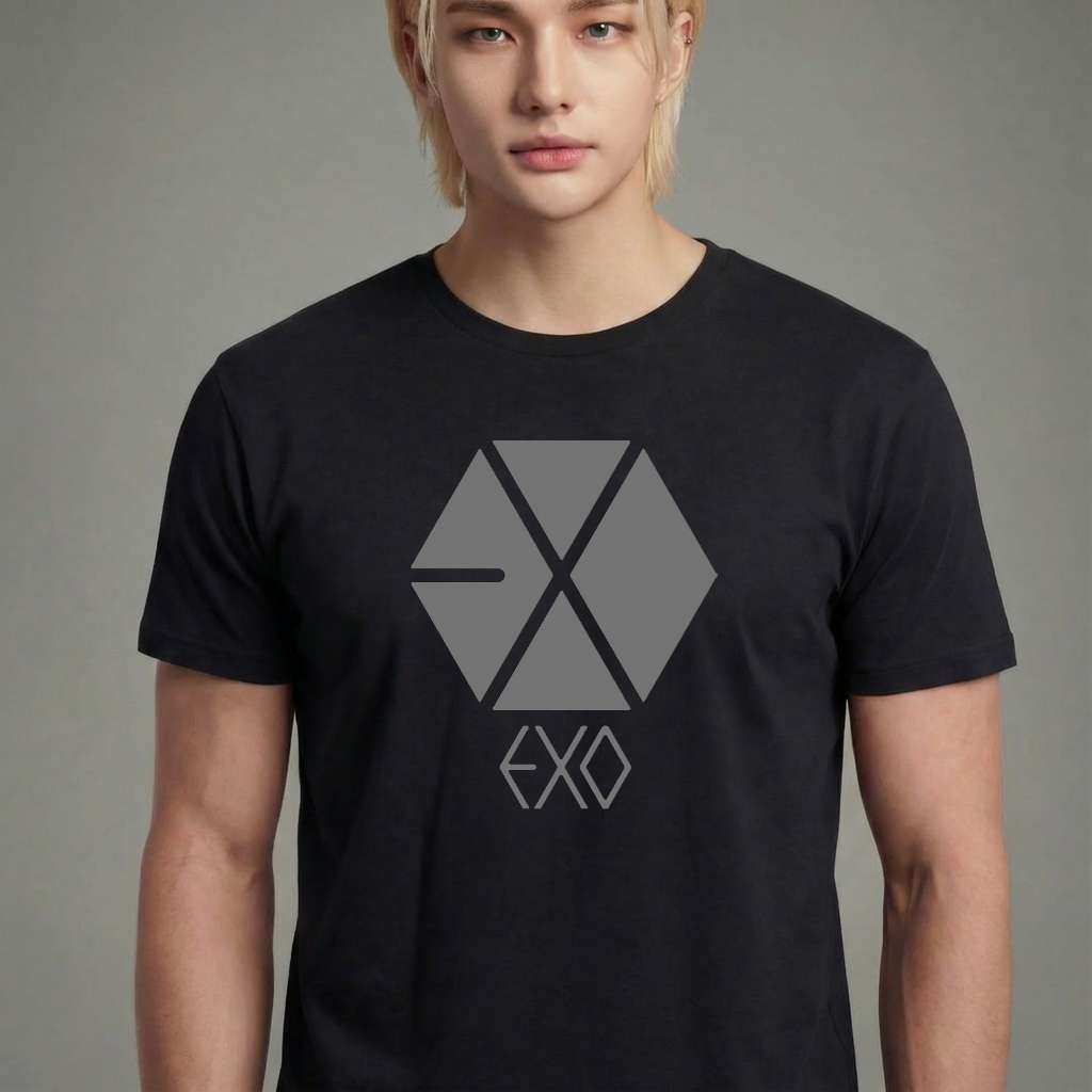 Camiseta camiseta-basica-exo-logo - Preta