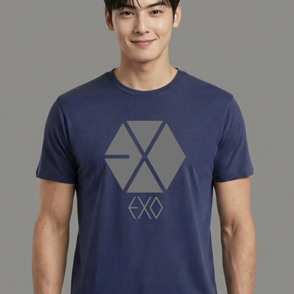 Camiseta camiseta-basica-exo-logo - Azul