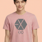 Camiseta EXO Logo rosa