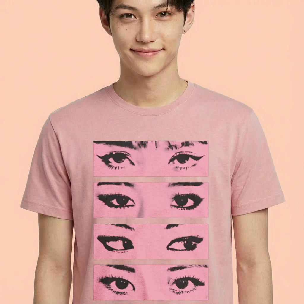 Camiseta camiseta-basica-eyes-collab-blackpink - Rosa