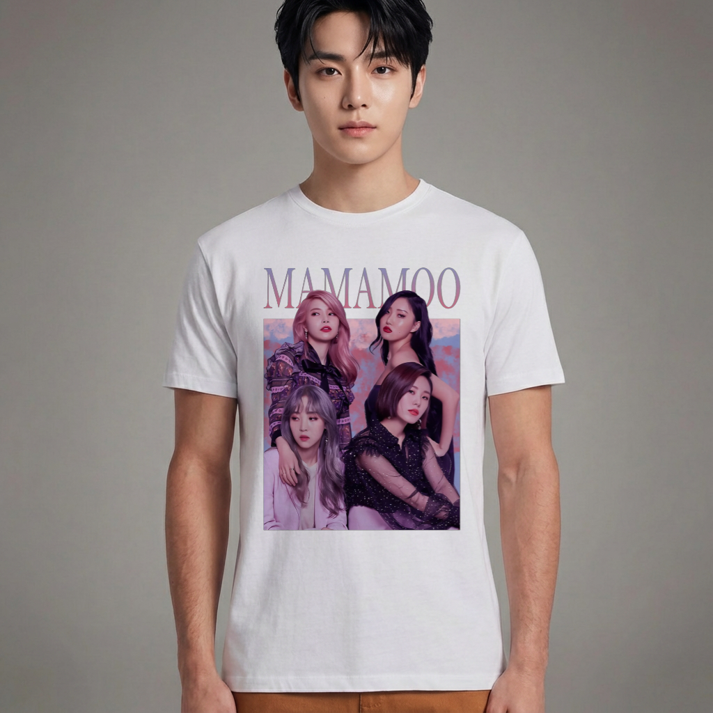 Camiseta Básica Group Mamamoo - Branca