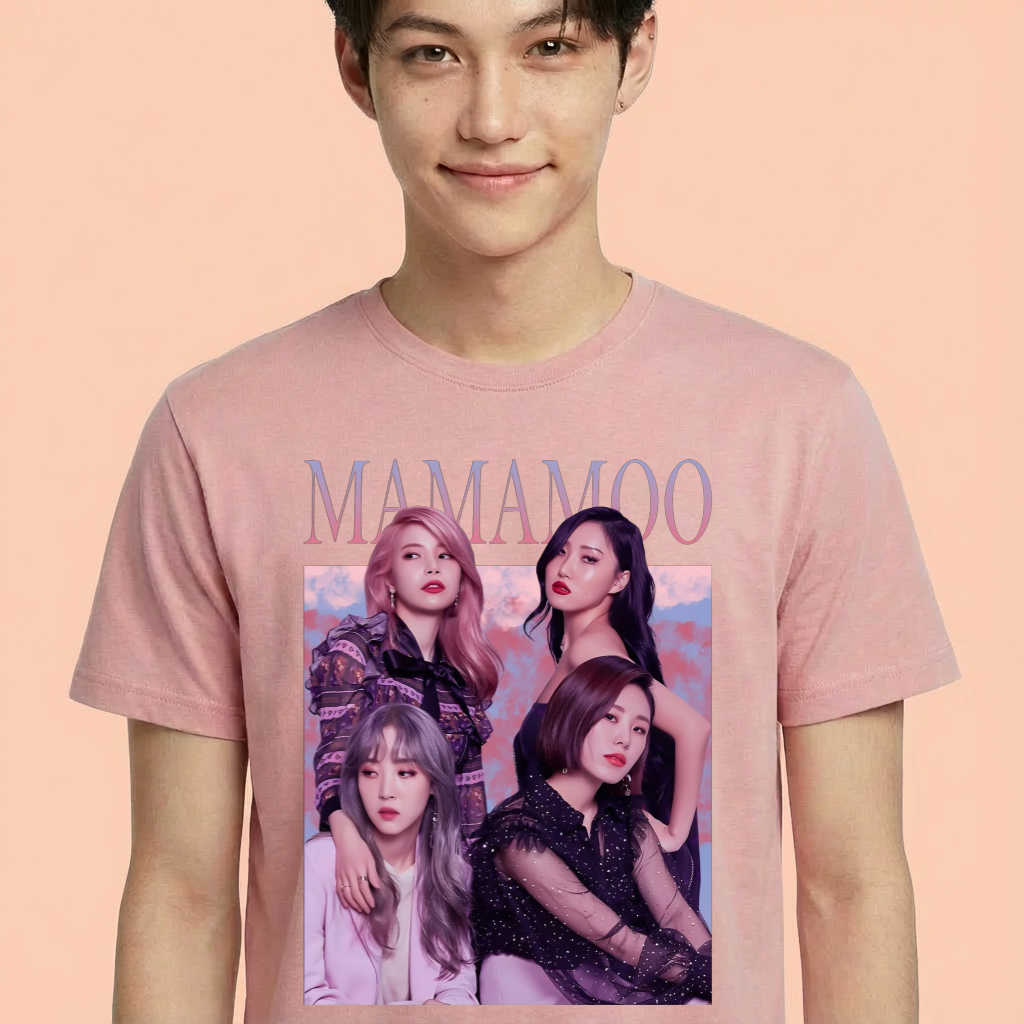Camiseta camiseta-basica-group-mamamoo - Rosa