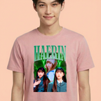 Camiseta Haerin NewJeans rosa