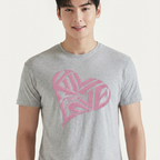 Camiseta Heart BLACKPINK cinza