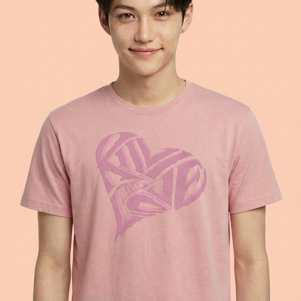 Camiseta Heart BLACKPINK rosa
