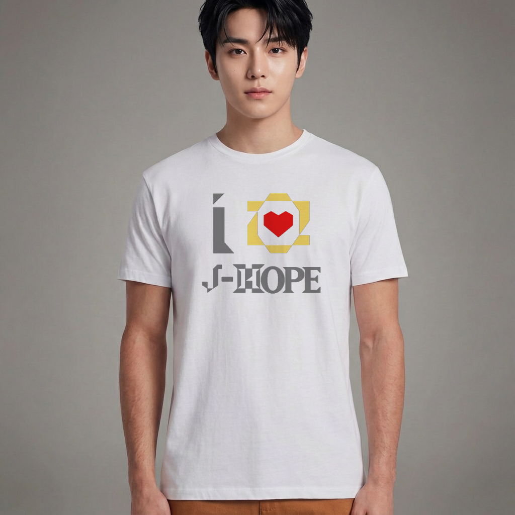 Camiseta I Love J-Hope branca