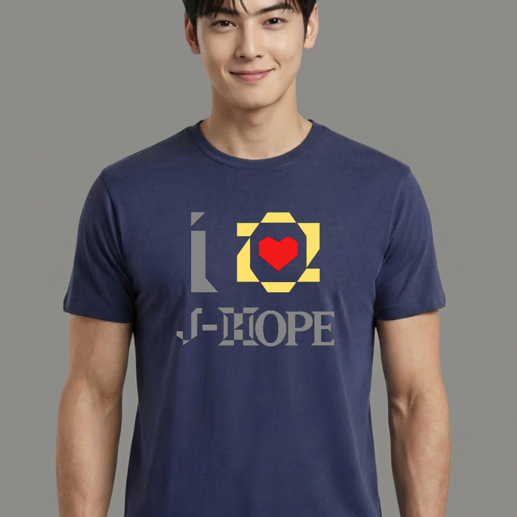 Camiseta camiseta-basica-i-love-j-hope - Azul