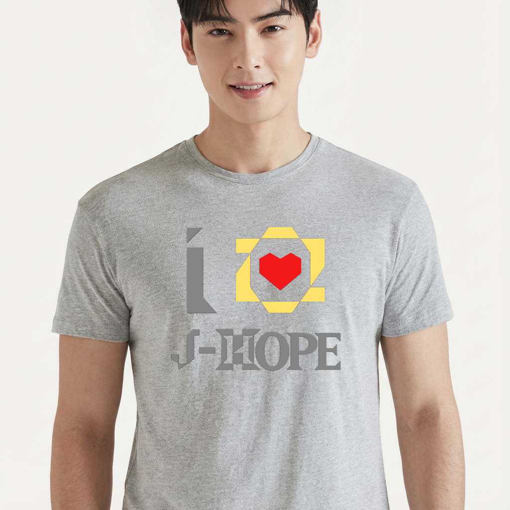 Camiseta I Love J-Hope cinza