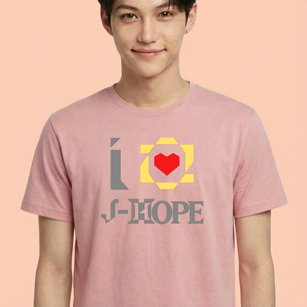 Camiseta camiseta-basica-i-love-j-hope - Rosa
