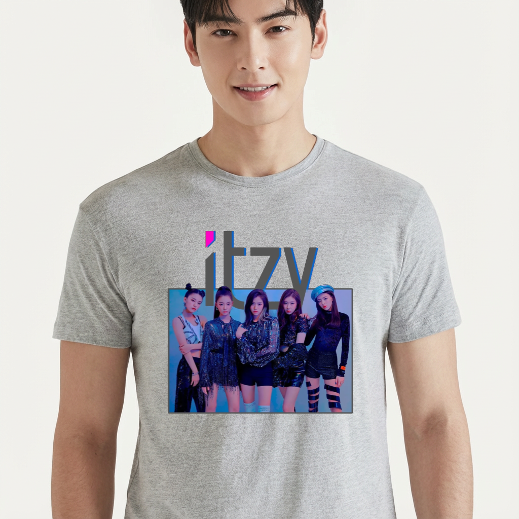 Camiseta ITZY Group cinza