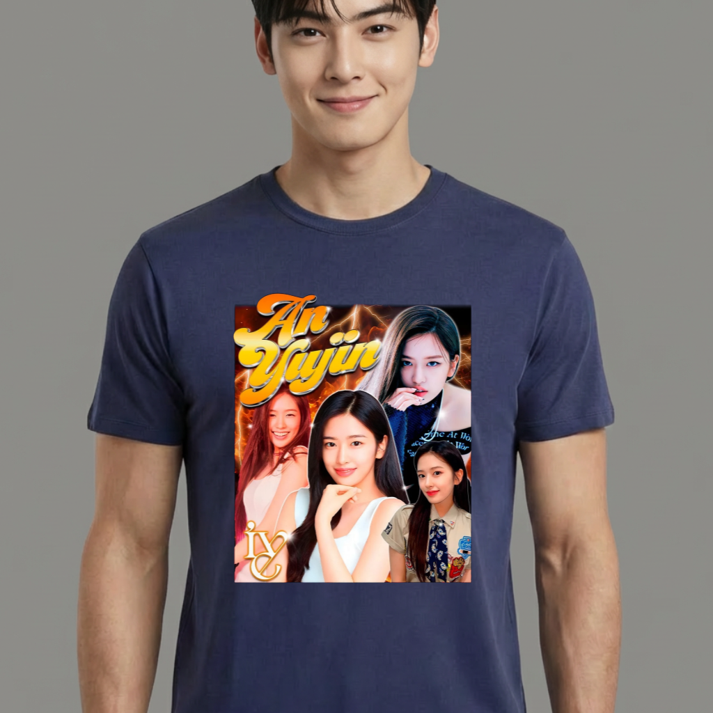 Camiseta IVE An Yujin azul