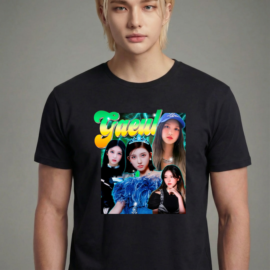 Camiseta camiseta-basica-ive-gaeul - Preta