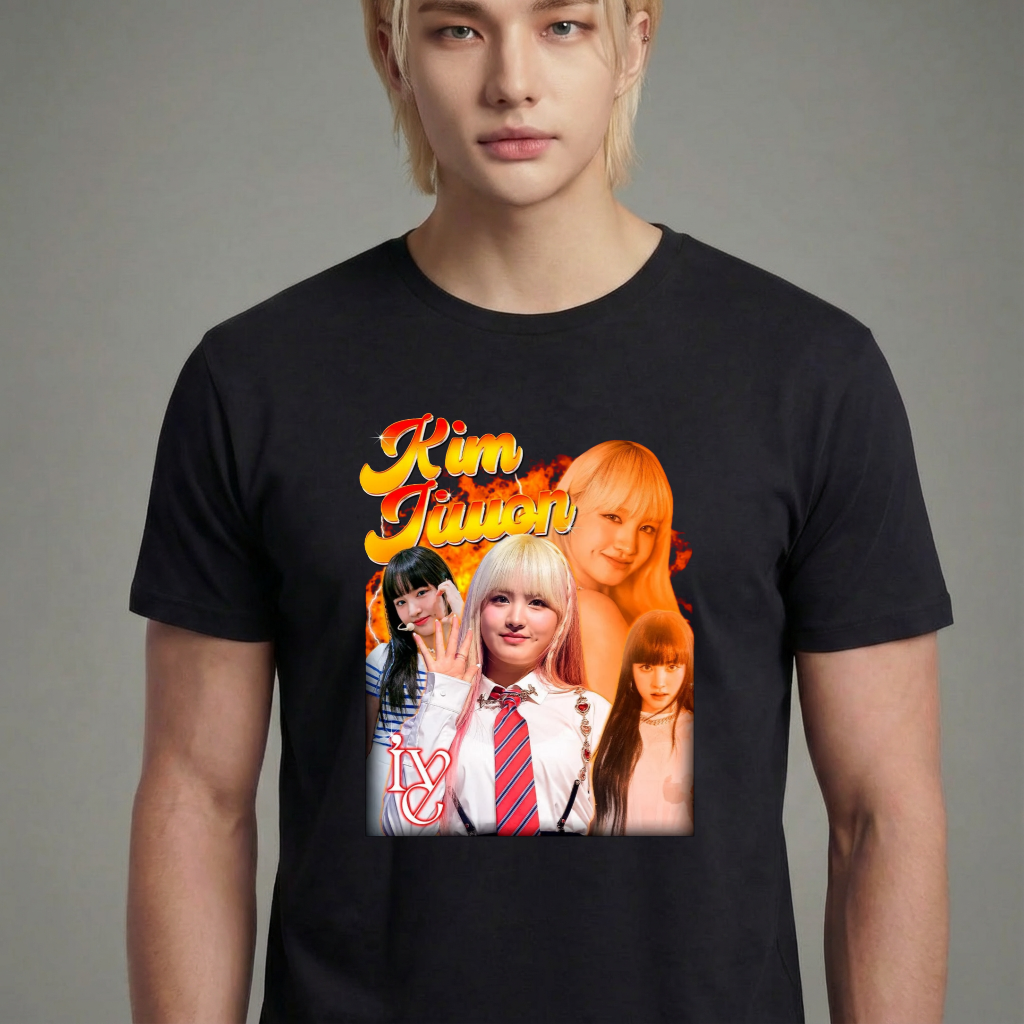 Camiseta camiseta-basica-ive-kim-jiwon - Preta