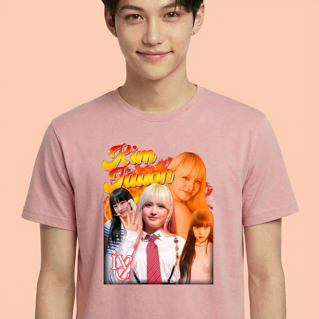 Camiseta IVE Kim Jiwon rosa