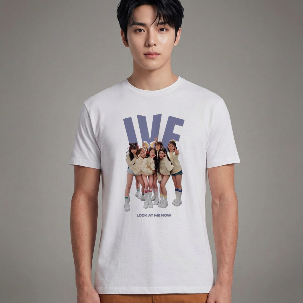 Camiseta Básica Ive Look at Me Now - Branca