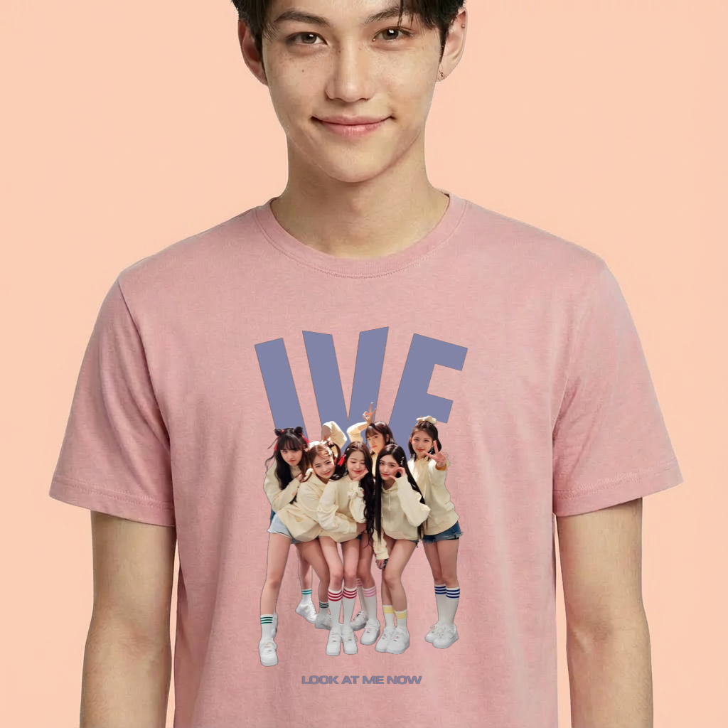 Camiseta IVE Look at Me Now rosa