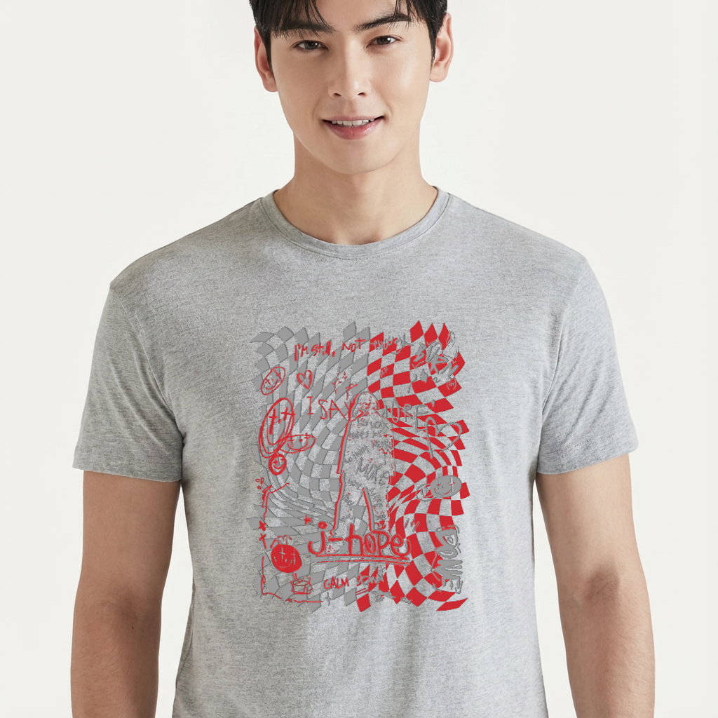 Camiseta J-Hope More cinza