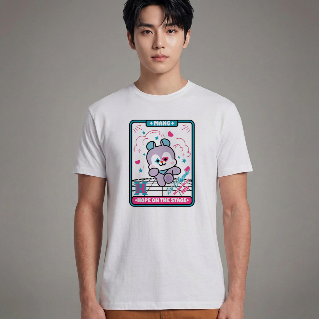 Camiseta Básica J-Hope On Mang - Branca