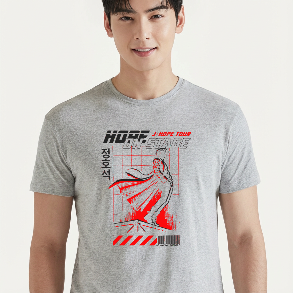 Camiseta camiseta-basica-j-hope-on-the-stage - Cinza