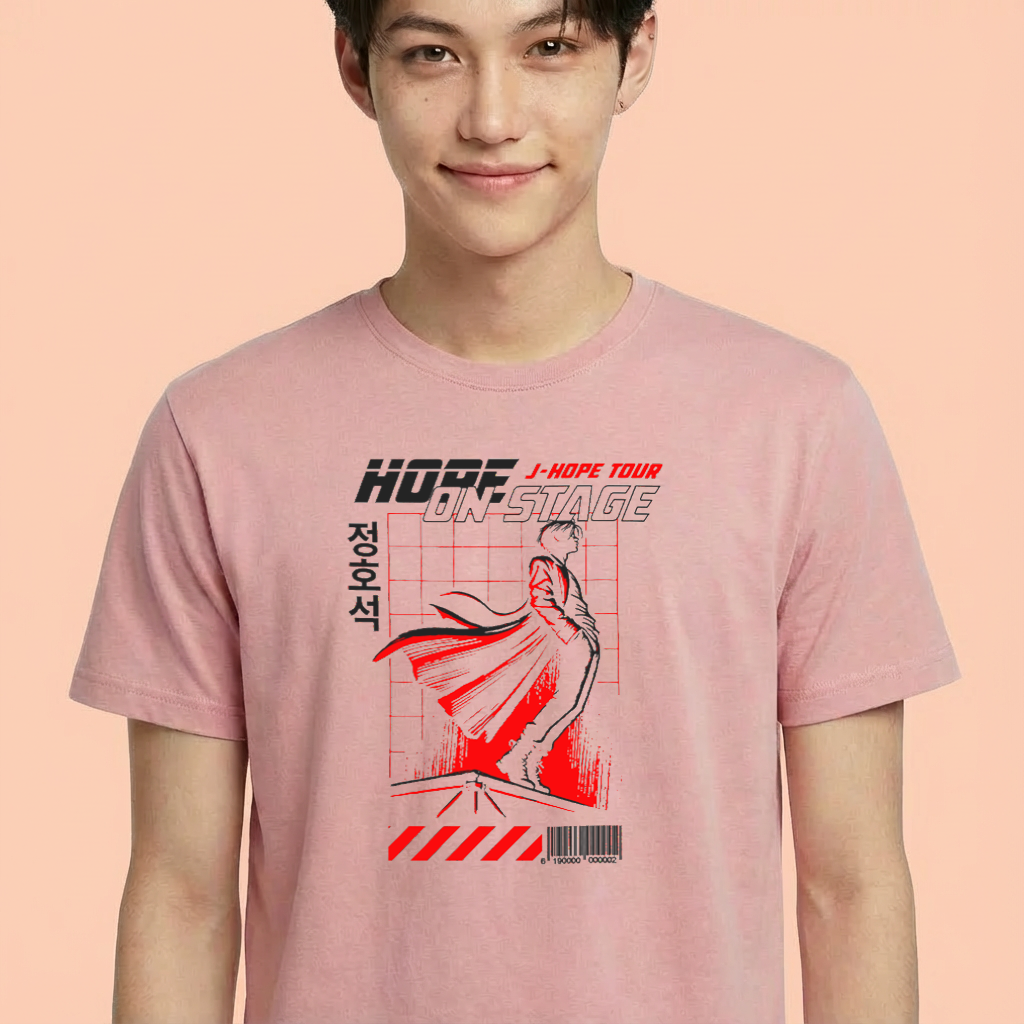 Camiseta camiseta-basica-j-hope-on-the-stage - Rosa