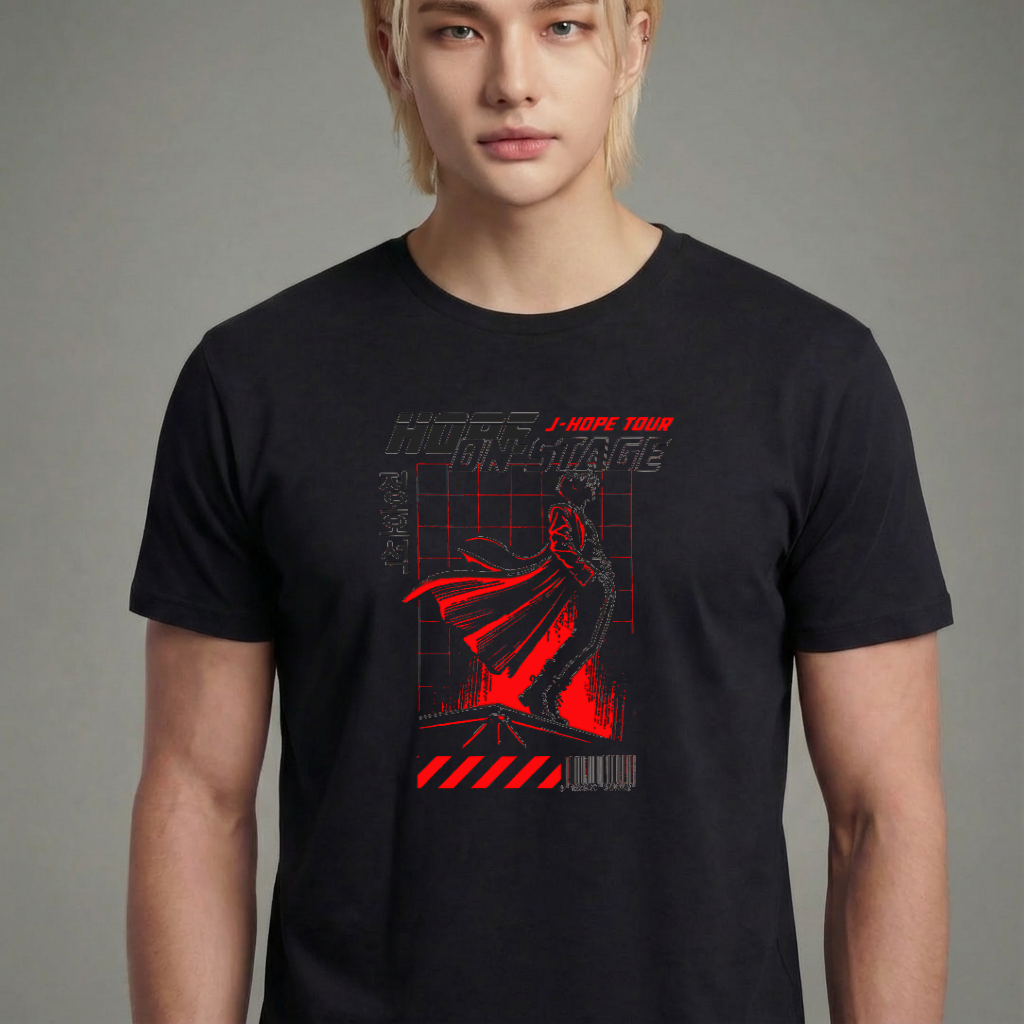 Camiseta camiseta-basica-j-hope-on-the-stage - Preta