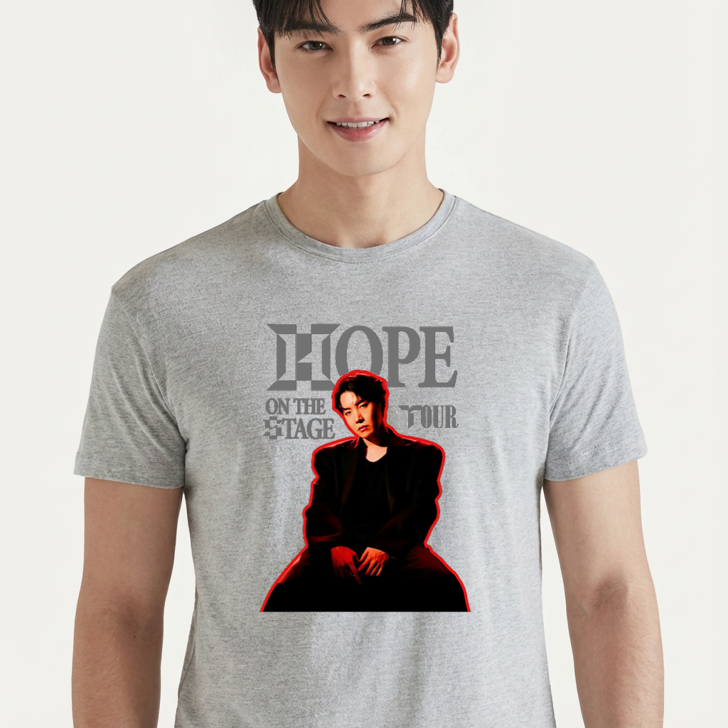 Camiseta camiseta-basica-j-hope-on-tour - Cinza