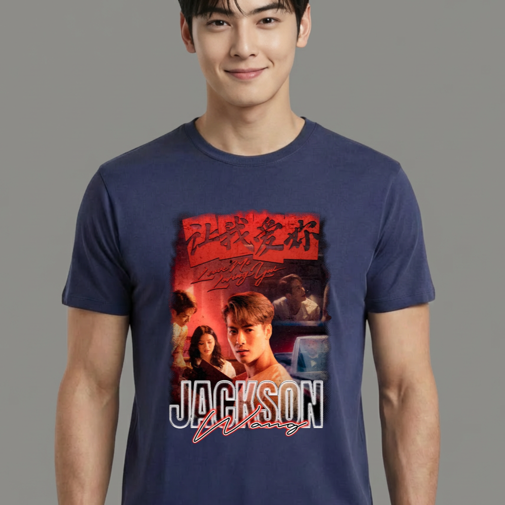Camiseta camiseta-basica-jackson-wang - Azul